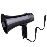 MyMealivos 20W Portable Megaphone ABS Material Bullhorn with Volume Control, Siren and 240 Second Record-Black