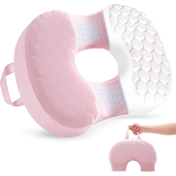 Portable Memory Foam Donut Cushion for Tailbone, Hemorrhoid & Sciatica Relief