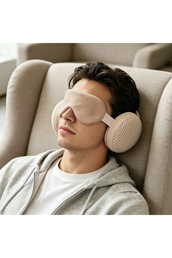 Portable Memory Foam Neck Pillow And Sleep Mask Set, 2 In 1 U Shape Travel Pillow For Car Flight Office Rest Support