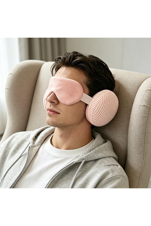 Portable Memory Foam Neck Pillow And Sleep Mask Set, 2 In 1 U Shape Travel Pillow For Car Flight Office Rest Support