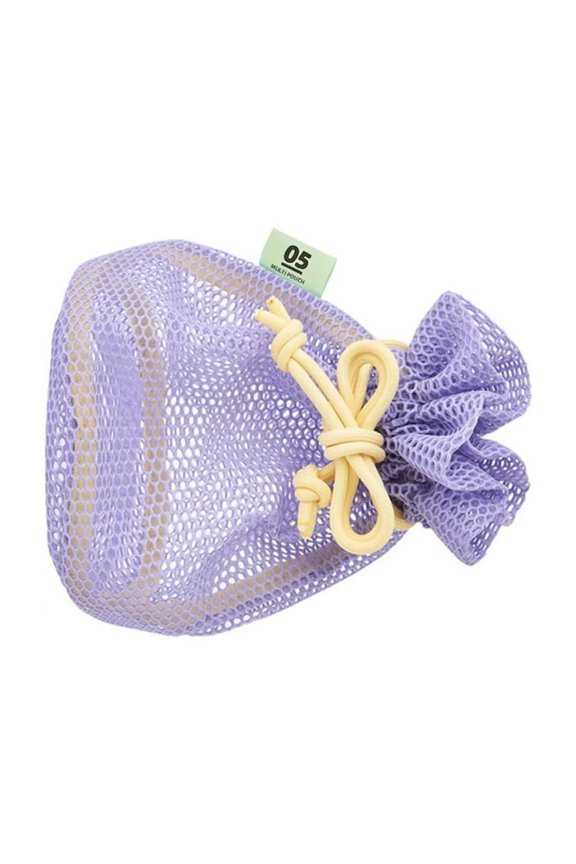 Portable Mesh Drawstring Bag Breathable Convenient Storage Pouch for Gym Travel