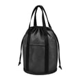 thumbnail image 1 of Portable Mesh Hanging Shower Caddy With External Pocket Sandproof Travel Tote Organizer For Gym Camping Bathroom Black, 1 of 5