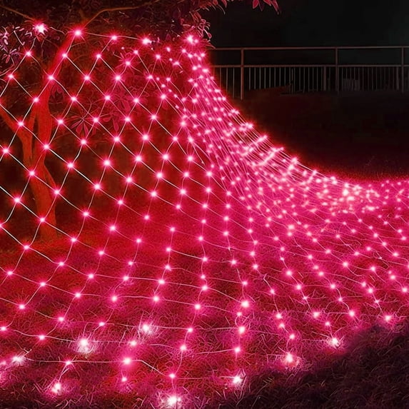 Christmas Lights, LED Christmas Net Lights Outdoor, Waterproof Mesh String Lights, 192 LED 9.8 ft x 6.6 ft 8 Modes Plug in, Decor for Bushes Garden Party Xmas Tree