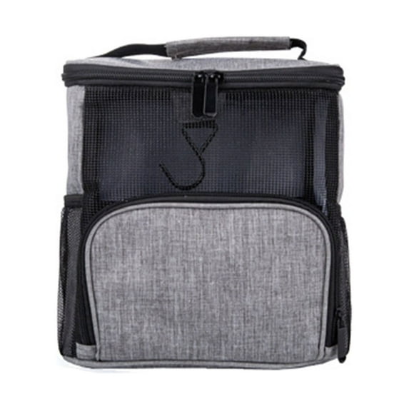 Portable Mesh Shower Caddy & Toiletry Bag | Quick-Dry Hanging Organizer for Bathroom, Gym, Travel & Camping | Black or Gray Oxford Cloth | 9.84x8.85x5.70in