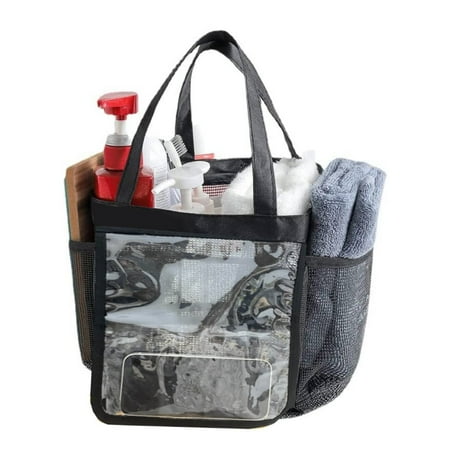 Portable Mesh Shower Caddy with Waterproof Bag , Quick Dry Hanging Toiletry Bag, 10 Storage Pocket Handle Bath Organizer for College Dorm Room Essentials, Gym, Bathroom, Mobile phone waterproof bag