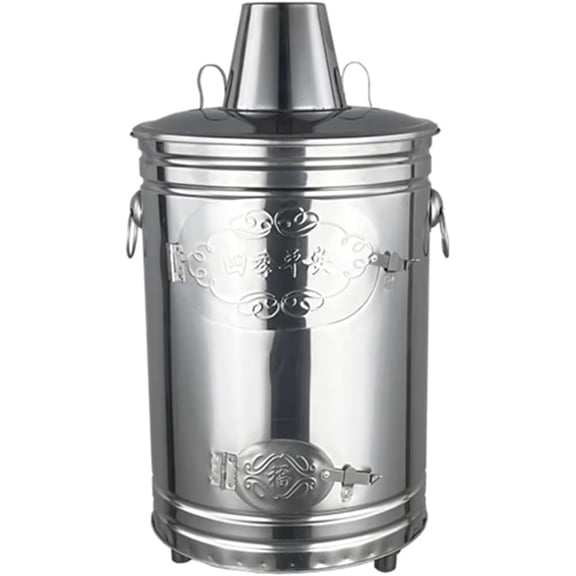 Portable Metal Burn Barrel Stainless Steel Garden Incinerator with Fire Hook and Support Grid for Yard Waste Leaves Paper Debris Burning