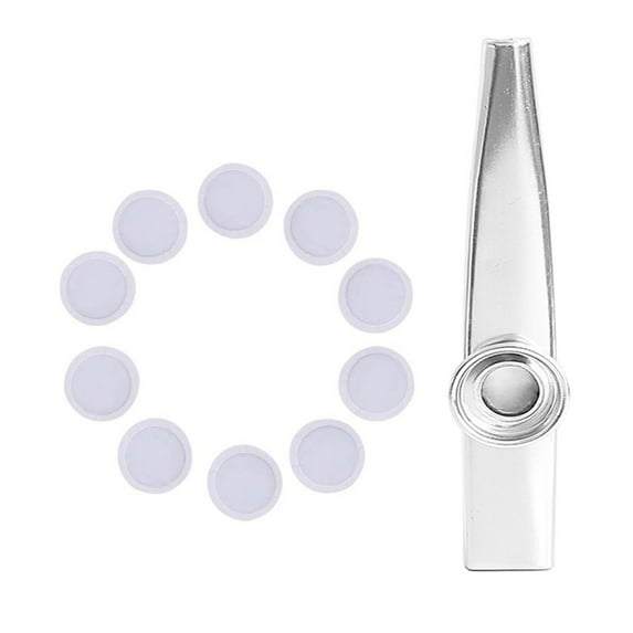 Portable Metal Kazoos Musical Instruments with 10Pcs Kazoo Flute Diaphragms