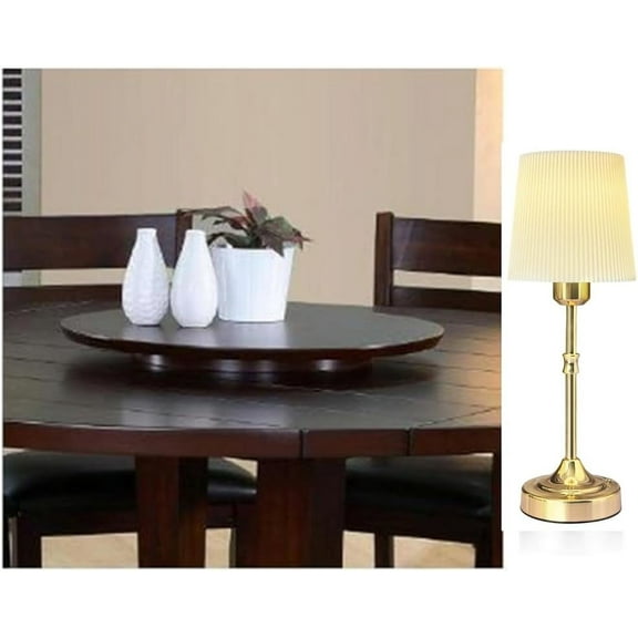 Portable Metal LED Lamp, Cordless Metal Lamp, Touch Control Charging LampVery Dark Espresso Lazy Susan Level 3 Brightness Room Decoration Lamp, Bedside Lamp