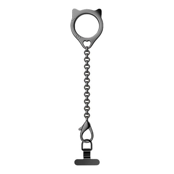 Portable Metal Phone Straps with Secure Rings Holder Not Drop Lanyard Not Slip Wrist Phone Straps for Mobile Devices