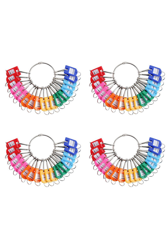 Portable Metal Ring Key Organizer with 120 Spring Hooks & Tags and Label Window