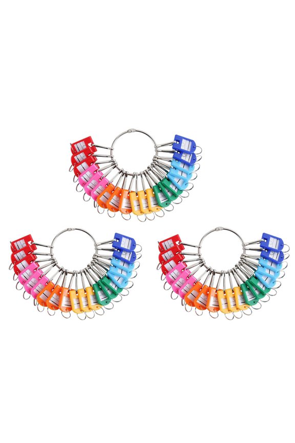 Portable Metal Ring Key Organizer with 90 Spring Hooks & Key Tags with Ring and Label Window