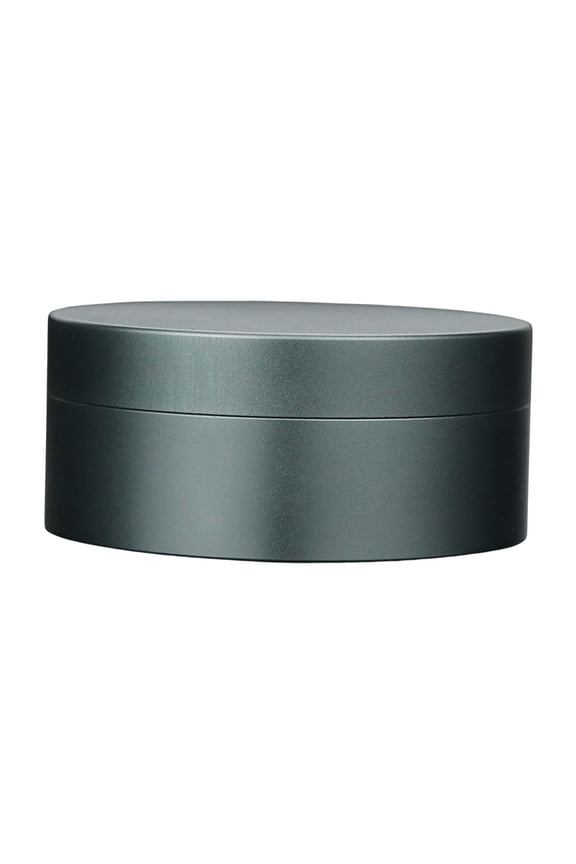 Portable Metal Tins Round Case Jewelry Container Metal Travel Case Steel Grey 5cm