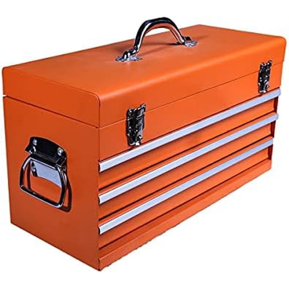 Portable Metal Tool Box with Drawers 20- Keyed Center Lock for Security - Powder Coated Scratch Resistant Finish - Heavy duty chest latches - Full Extension Drawers$$Tools