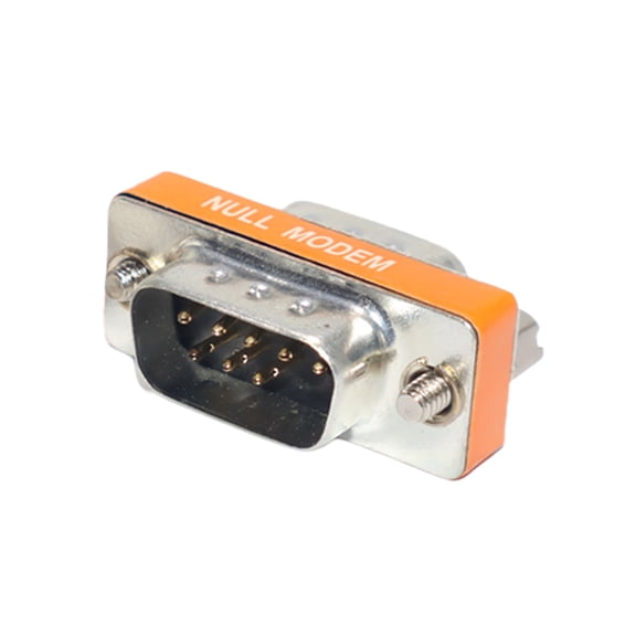 Portable Metal VGA RS232 Male To Male Adapter For Stable 0 Modem Connection