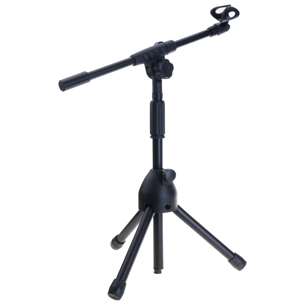 Portable Mic Stand Boom Arm with Multifunctional Button Easy for Home Studios Outdoor Interviews