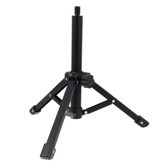 Portable Microphone Stand Desktop 1/4 Tripod Table Adjustable Mic Clip Holder Bracket
