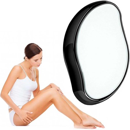 Portable Mild Hair Remover, Reusable & Washable, Crystal Hair Eraser for Women and Men, for Arms Legs Back Hair Removal Tool, Black