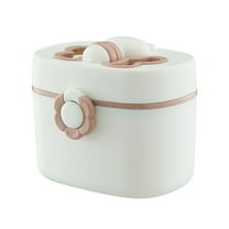 Portable Milk Powder Dispenser for Travel - Formula To Go Storage Container with Stackable Pots | On-the-Go Baby Formula Organizer - White