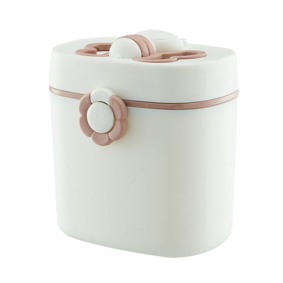 Portable Milk Powder Formula Container Dispenser Travel Storage for Going Out Pots, 12.8x9.5x11.5 cm, White-Big