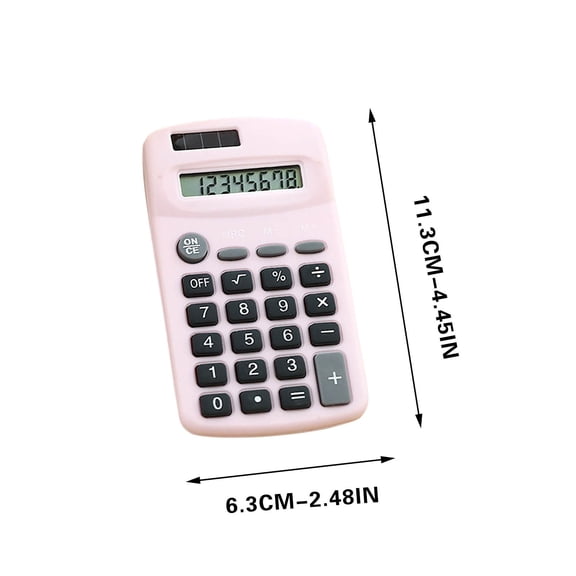 Portable Mini 8-Digit Solar Powered Calculator, Compact Multifunctional Pocket Calculating Machine, Durable Small Electronic Calculator for Daily Office Accounting and Daily Learning Calculation
