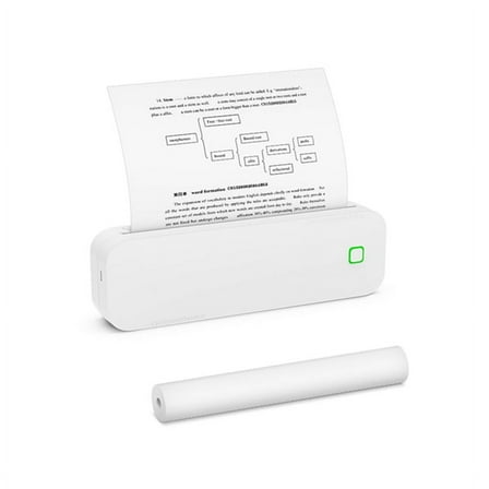 Portable Mini A4 Printer No Ink Printing A4 Thermal Printer for Phone PC Tattoo Transfer Printer White