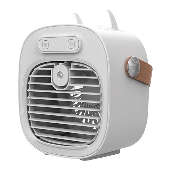 Portable Mini Air Cooler Desktop Fan with Humidification, USB Powered Quiet Personal Small Air Conditioner, 3 Speed Cooling Humidifier for Home Office Bedroom Desk, Travel Camping Cooling Relief