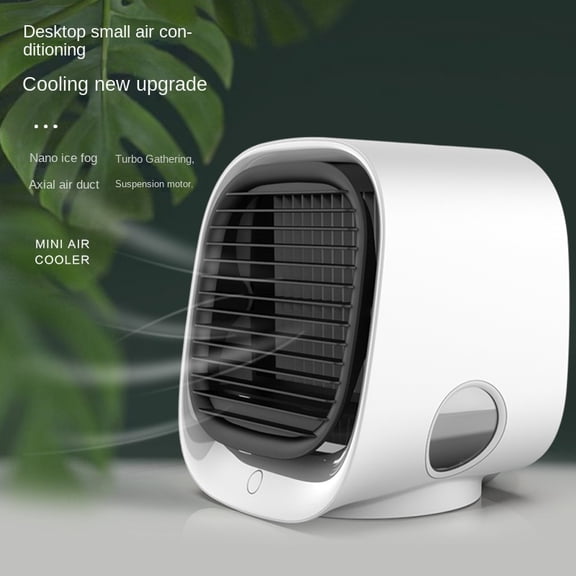 Portable Mini Air Cooler Fan USB Desktop Cooling Fan with Water Mist Humidifier High Airflow Desk Fan for Summer Home Office