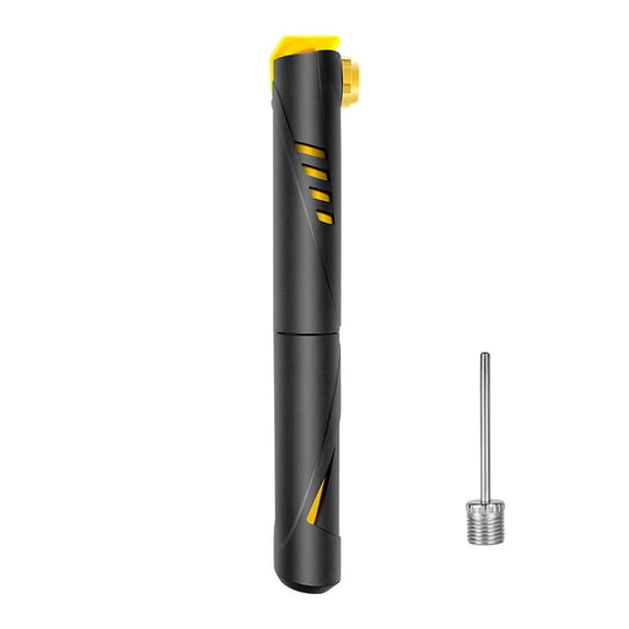 Portable Mini Bicycle Pump for Mountain & Road Bikes, High Pressure 120PSI, Presta/Schrader Compatible, Includes Ball Needle, Ergonomic Design, Essential Commuting Riding Gear