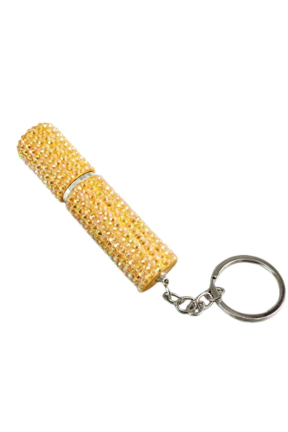 Portable Mini Bling Crystal Refillable Perfume Bottle Keychain,Refillable Empty Small Spray Bottle for Travel, Accurate Spray Range - Self Accessory Designed for Women
