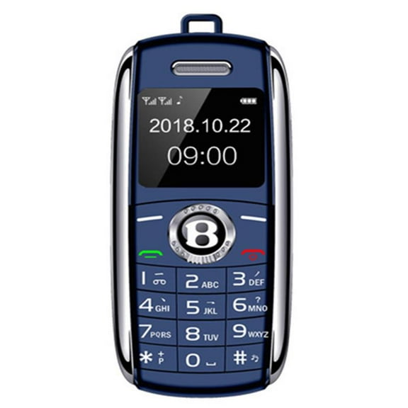 Portable Mini Bluetooth Call Dual SIM MP3 Phone With Speaker Recording Bar Player Car Keychain Music Dialer