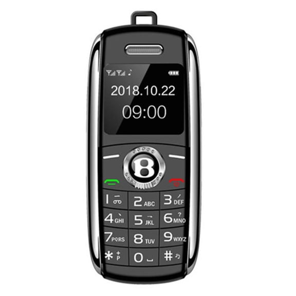 Portable Mini Bluetooth Call Dual SIM MP3 Phone With Speaker Recording Bar Player Car Keychain Music Dialer