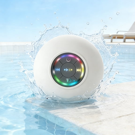 Mini Bluetooth Speaker,Waterproof Bathroom Audio Wireless Shower Speakers,Pool Shower Bluetooth Suction Cup Speaker,Enhanced Bass and High Definition Sound