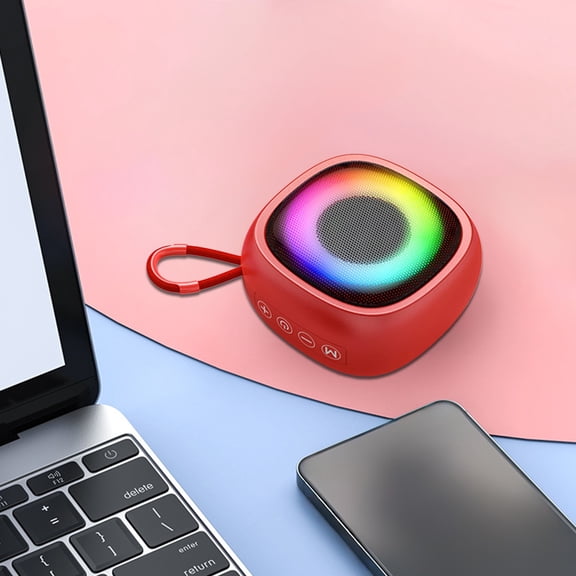 Portable Mini Bluetooth Speaker with RGB Lights, 5W Loud Sound, Bluetooth 5.4, 500mAh Battery - Wireless Speaker for Home, Outdoor, Party, Office