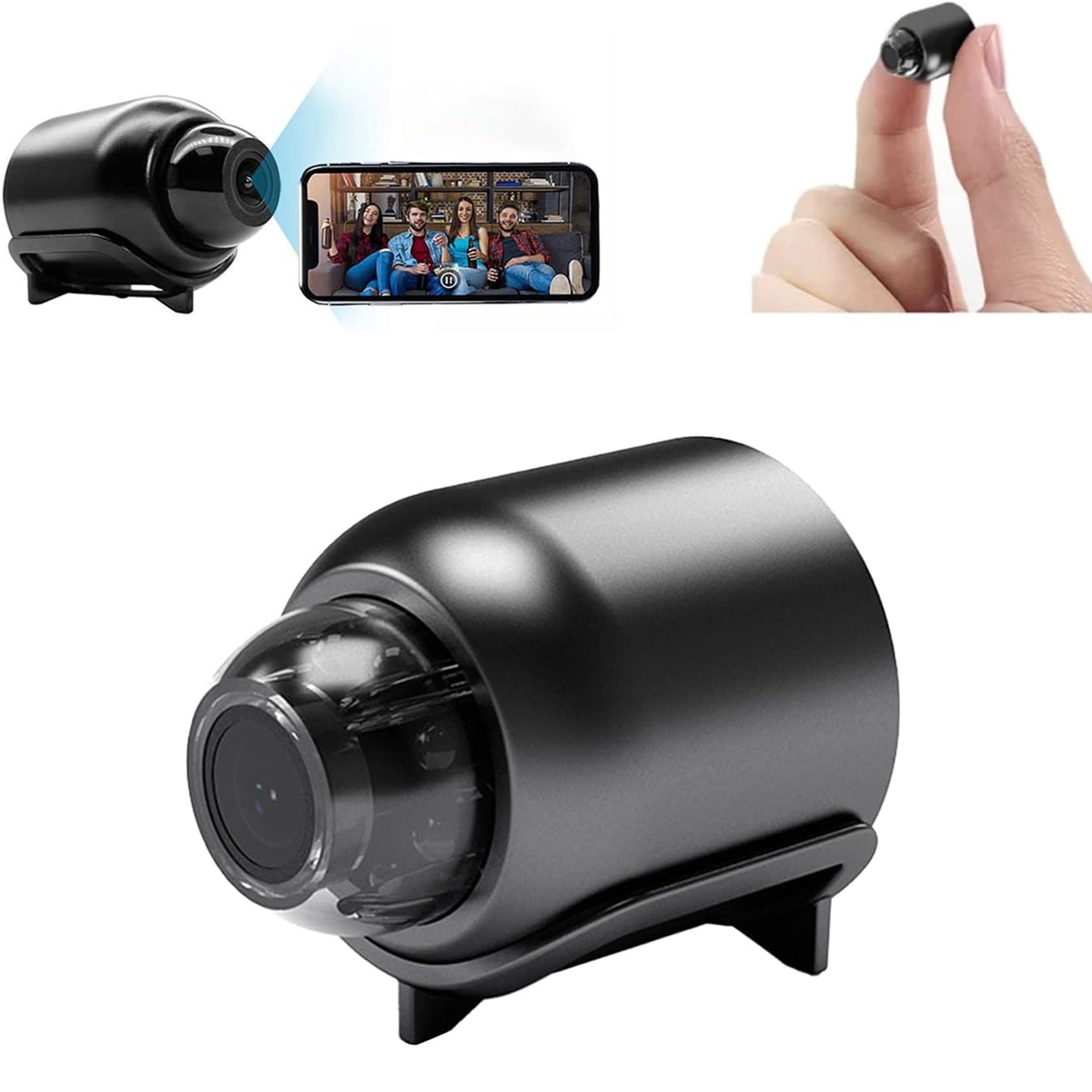 Portable Mini Camera, 5G WiFi, 1080P Full HD, Night Vision, Motion Detection, Remote View, 160° Wide Angle, with 8GB Card for Baby Monitor Home Office