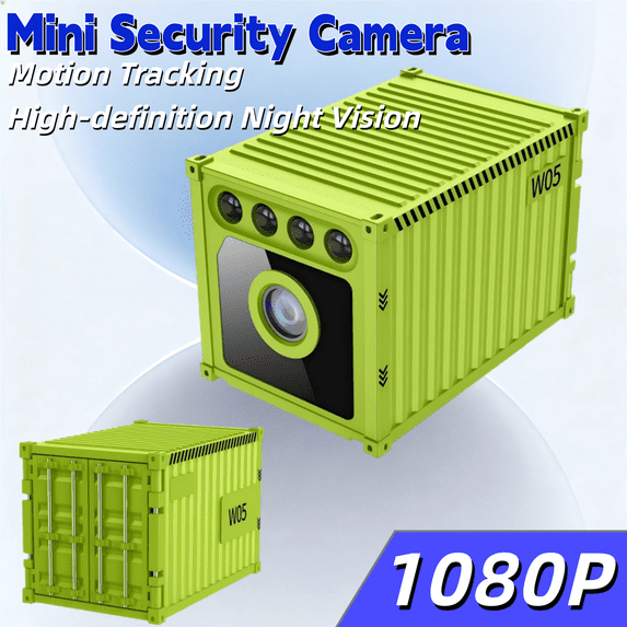 Portable Mini Camera (Green)- 1080P WiFi Cam, Night Vision Motion Detection, APP Remote View & 128GB SD Supported