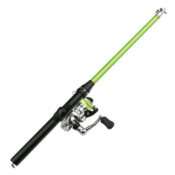 Portable Mini Carbon Fiber Sea Fishing Rod Detachable Telescopic Ice Raft Fish Pole for Outdoor Travel Fishing - Colorful Aluminum Alloy Handle