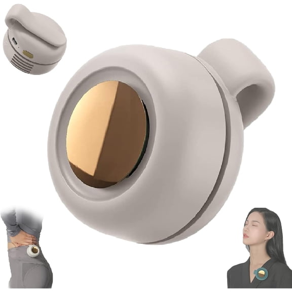 Portable Mini Clip-on Fan, Silent Bladeless Clip-On Fan with 3 Speeds & Hands-Free Shirt and Waist Clips, USB Rechargeable, for Outdoor Travel Office & Indoor