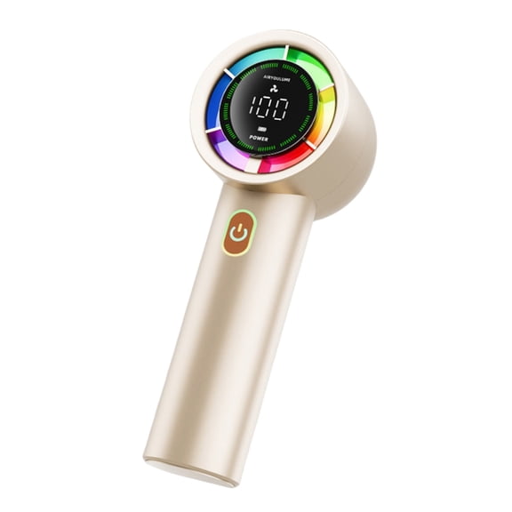 Portable Mini Desk Fan 100 Wind Levels USB Charging Digital Screen For Office