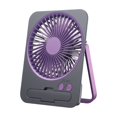 thumbnail image 1 of Portable Mini Desk Fan, Thin Card-Style Lightweight Usb Personal Fan with Warm Ambient Light, Adjustable 5 Speed Settings for Home Office Outdoor Travel, Purple, 1 Unit, 1 of 9