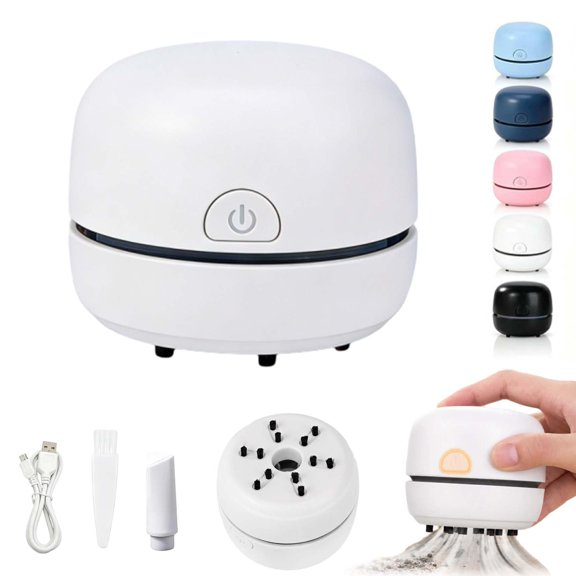 Portable Mini Desk Vacuum Cleaner, Desktop Vacuum Cleaner USB Recharging | Mini Desk Vacuum Cleaner for Cleaning Eraser Crumbs, Dust, Crumbs, Computer Keyboard and Car