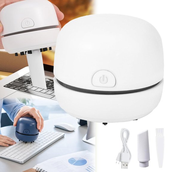 Portable Mini Desk Vacuum Cleaner, Desktop Vacuum Cleaner USB Recharging | Mini Desk Vacuum Cleaner for Cleaning Eraser Crumbs, Dust, Crumbs, Computer Keyboard and Car