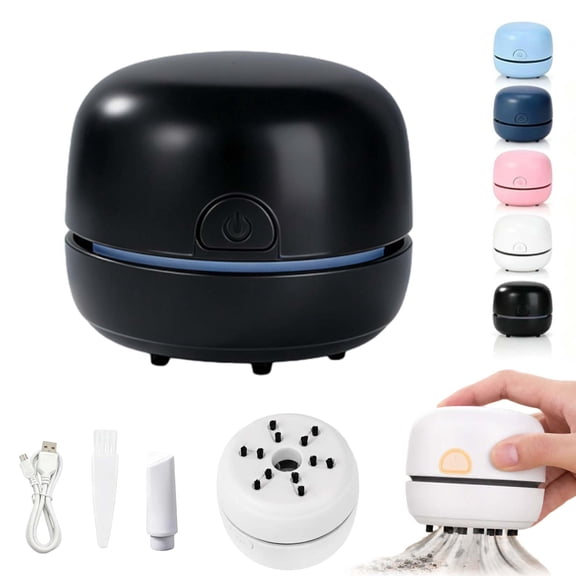 Portable Mini Desk Vacuum Cleaner, Desktop Vacuum Cleaner USB Recharging | Mini Desk Vacuum Cleaner for Cleaning Eraser Crumbs, Dust, Crumbs, Computer Keyboard and Car