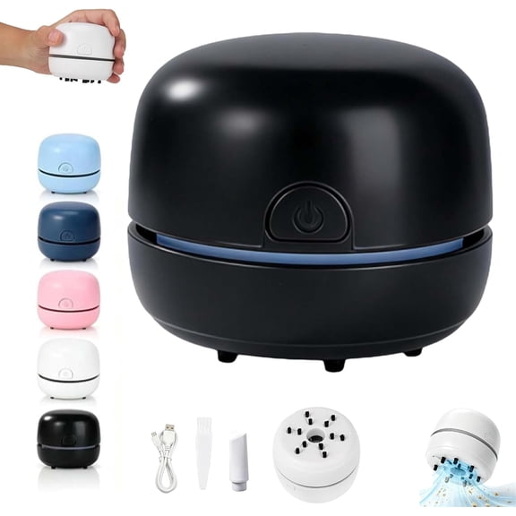 Portable Mini Desk Vacuum Cleaner, Keyboard Vacuum Cleaner, USB Rechargeable Powerful, Low Noise with Cleaning Brush for Keyboard, Computer, Car and Crumbs Cleaning