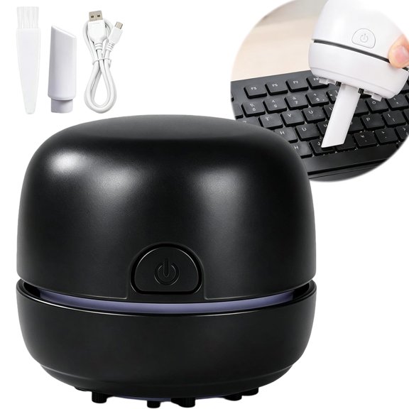 Portable Mini Desk Vacuum Cleaner, USB Rechargeable Cordless & Powerful Suction Design for Office Desk Keyboard Computer Car Cleaning