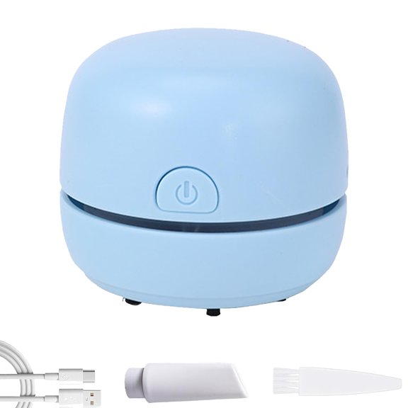 Portable Mini Desk Vacuum Cleaner, USB Rechargeable Keyboard Cleaner with Brush for Office, Home & Car