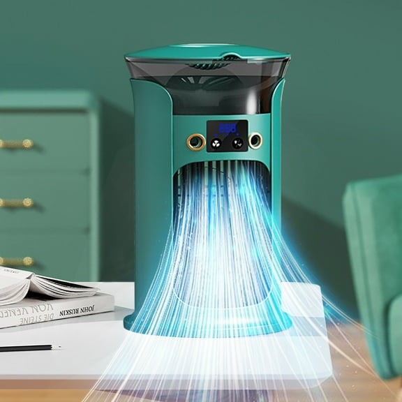 Portable Mini Desktop USB Fan with Evaporative Cooler, Multi-Function Fan with Humidifier, 3 Speeds, Quiet Operation, and USB Power for Home and Office, Green