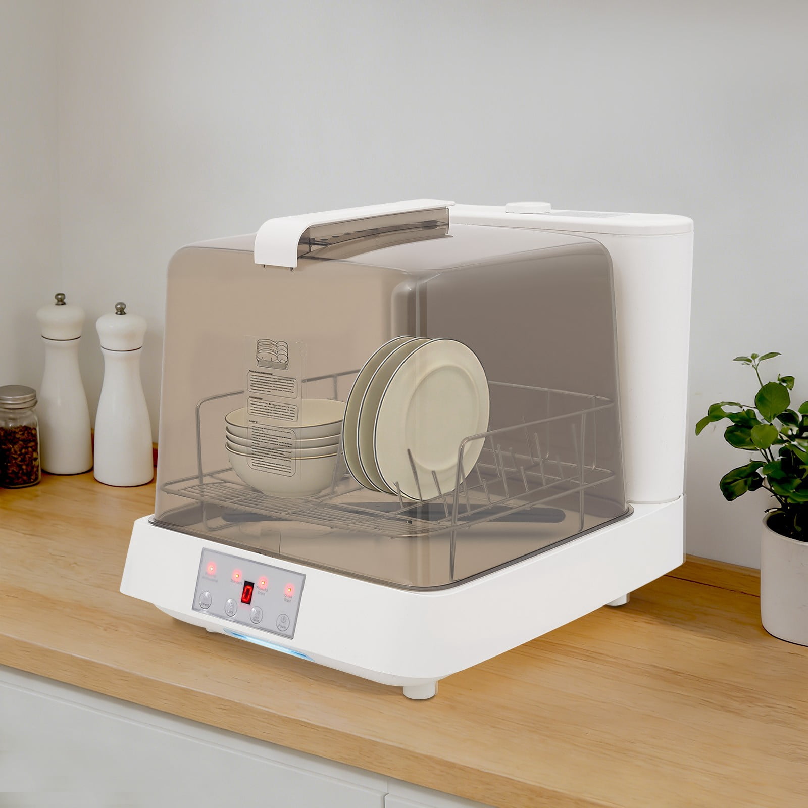 Portable Mini Dishwasher Countertop Dish Washing Machine W/ Washing Programs