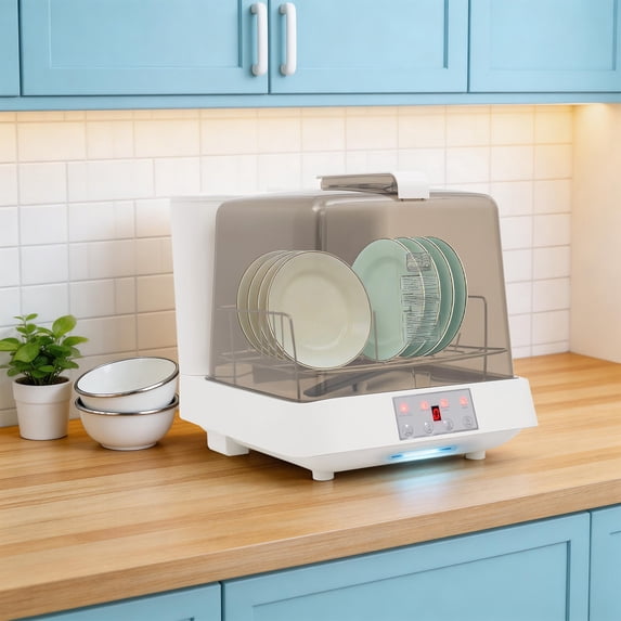 Portable Mini Dishwasher Countertop Dish Washing Machine w/ Washing Programs NEW