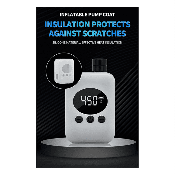 Portable Mini Electric Air Pump Bicycle Tire Inflator with Valves Suitable for Road Bike and Black