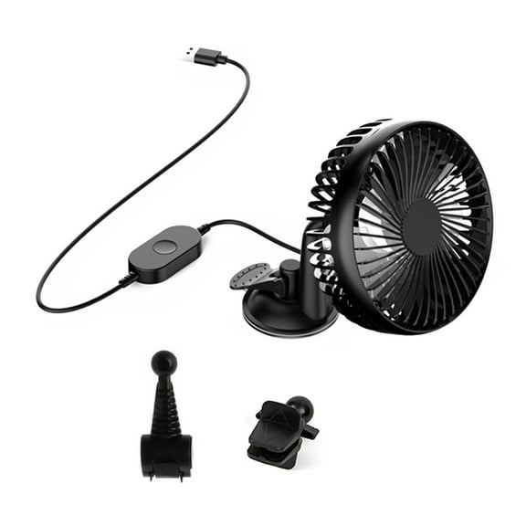 Portable Mini Electric Car Fan Suction Cup Auto Air Fan Car Air Conditioner Strong 360 Degree Cooler Car Ornaments